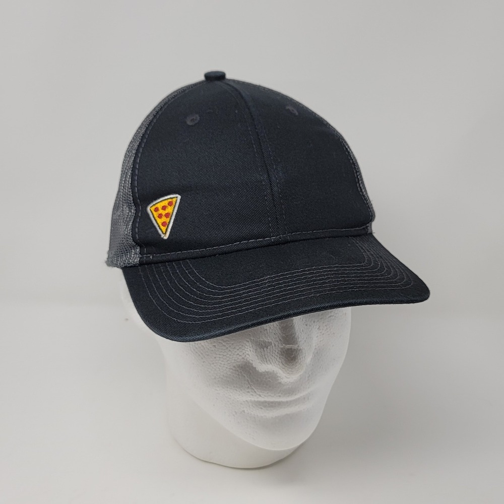 Port Authority Men's Black/Gray Trucker Hat Cap with Pizza Slice Logo Adjustable